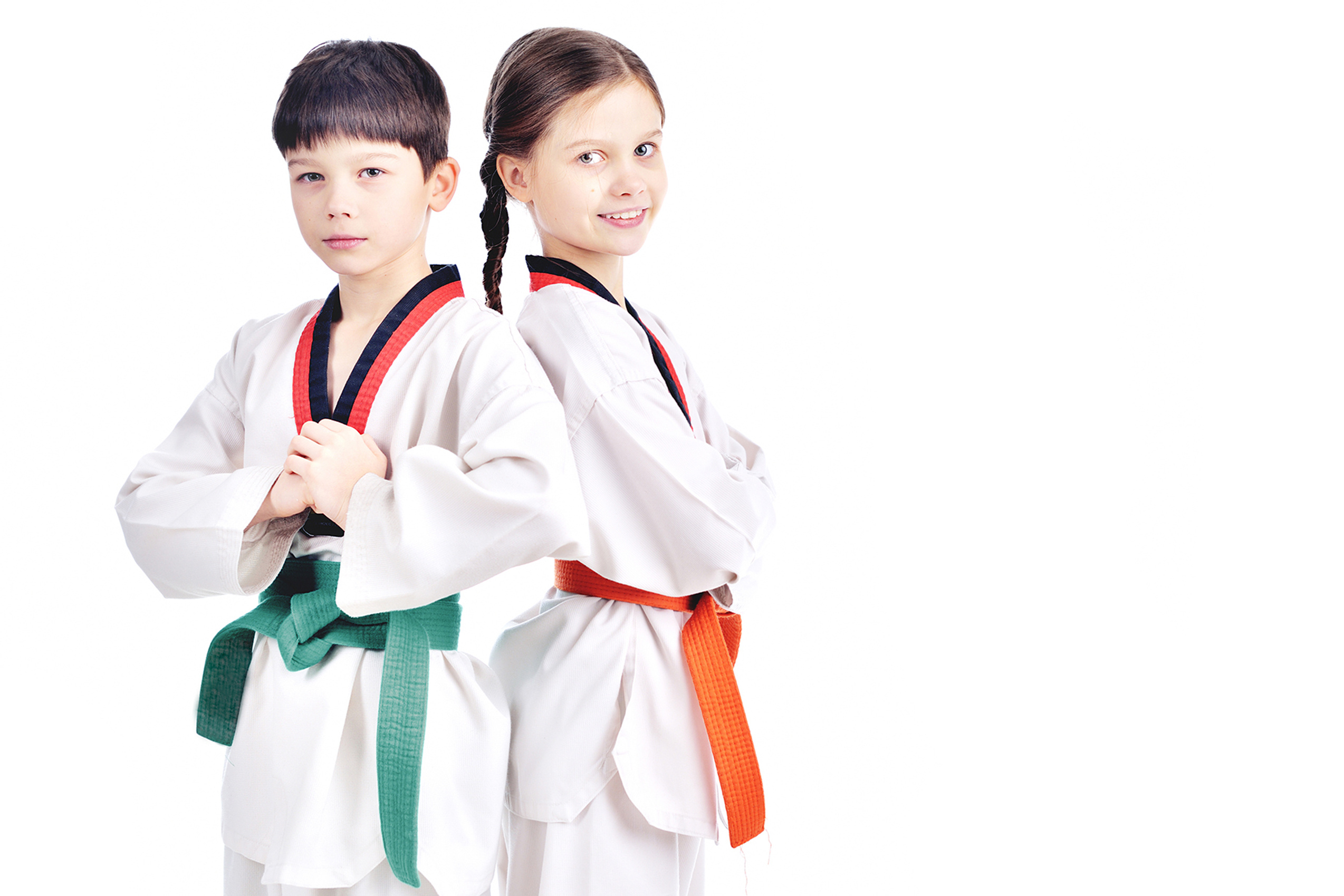 Kids enjoying after school martial arts training