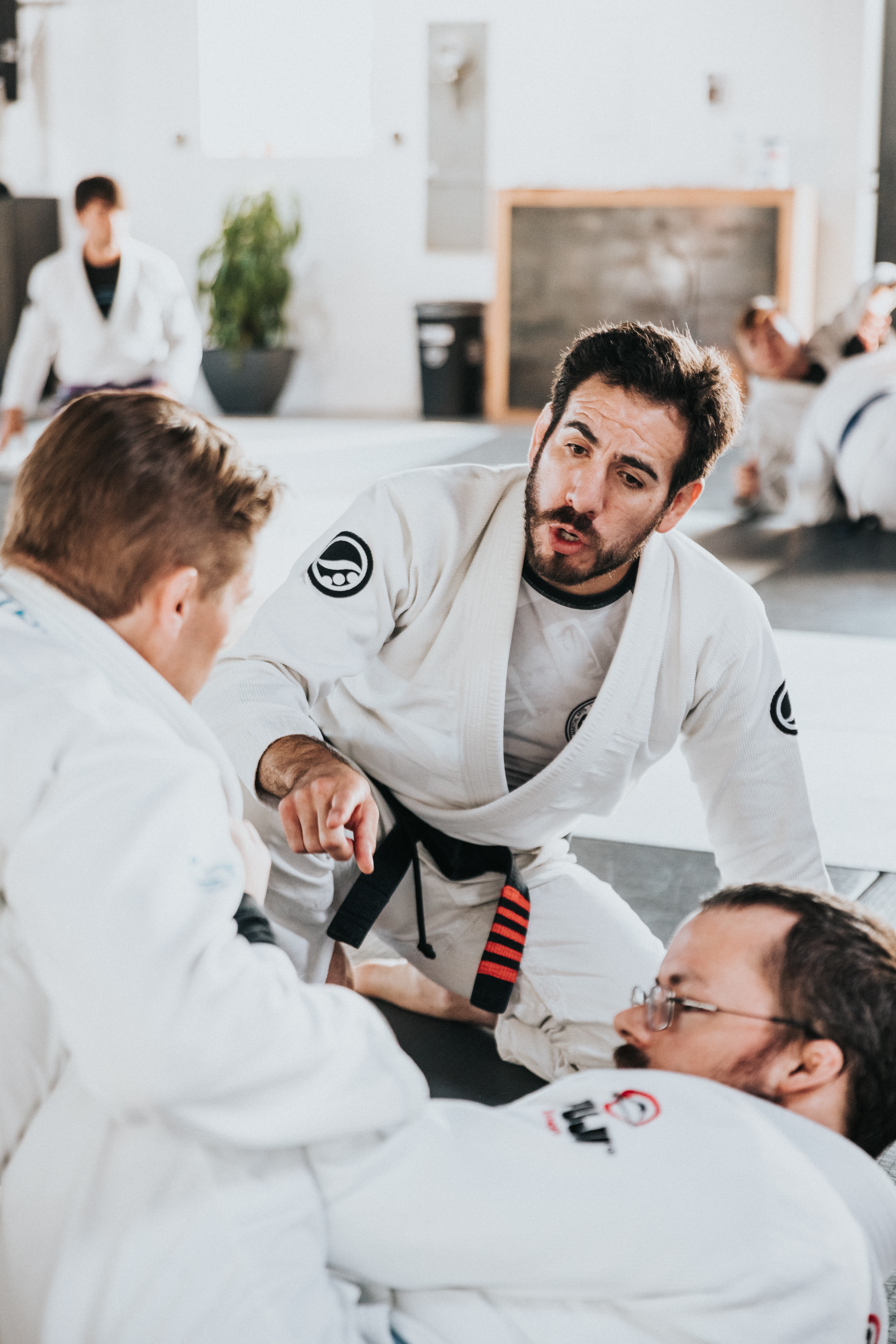 Students learning self-defense at Warriors Taekwondo Studio