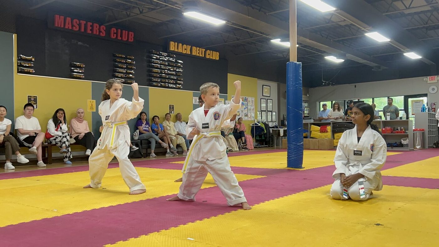 Intro students performing their form during the August 2026 Belt Test