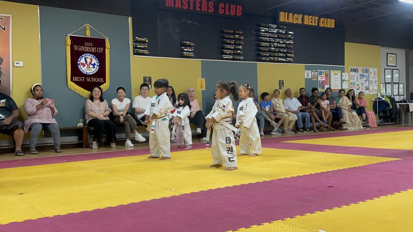 Little Tigers students lined up for the August 2026 Belt Test