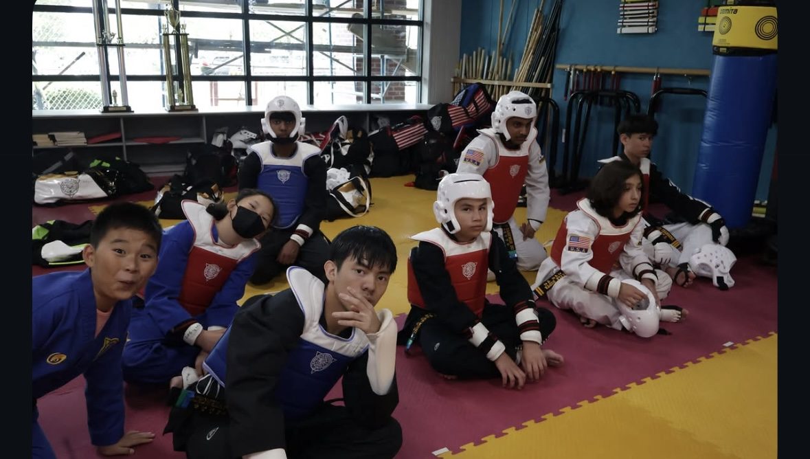 Ahn's Taekwondo sparring team in full protective gear