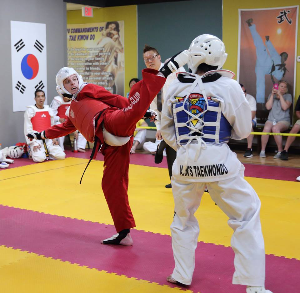 Ahn's Taekwondo tournament team sparring match