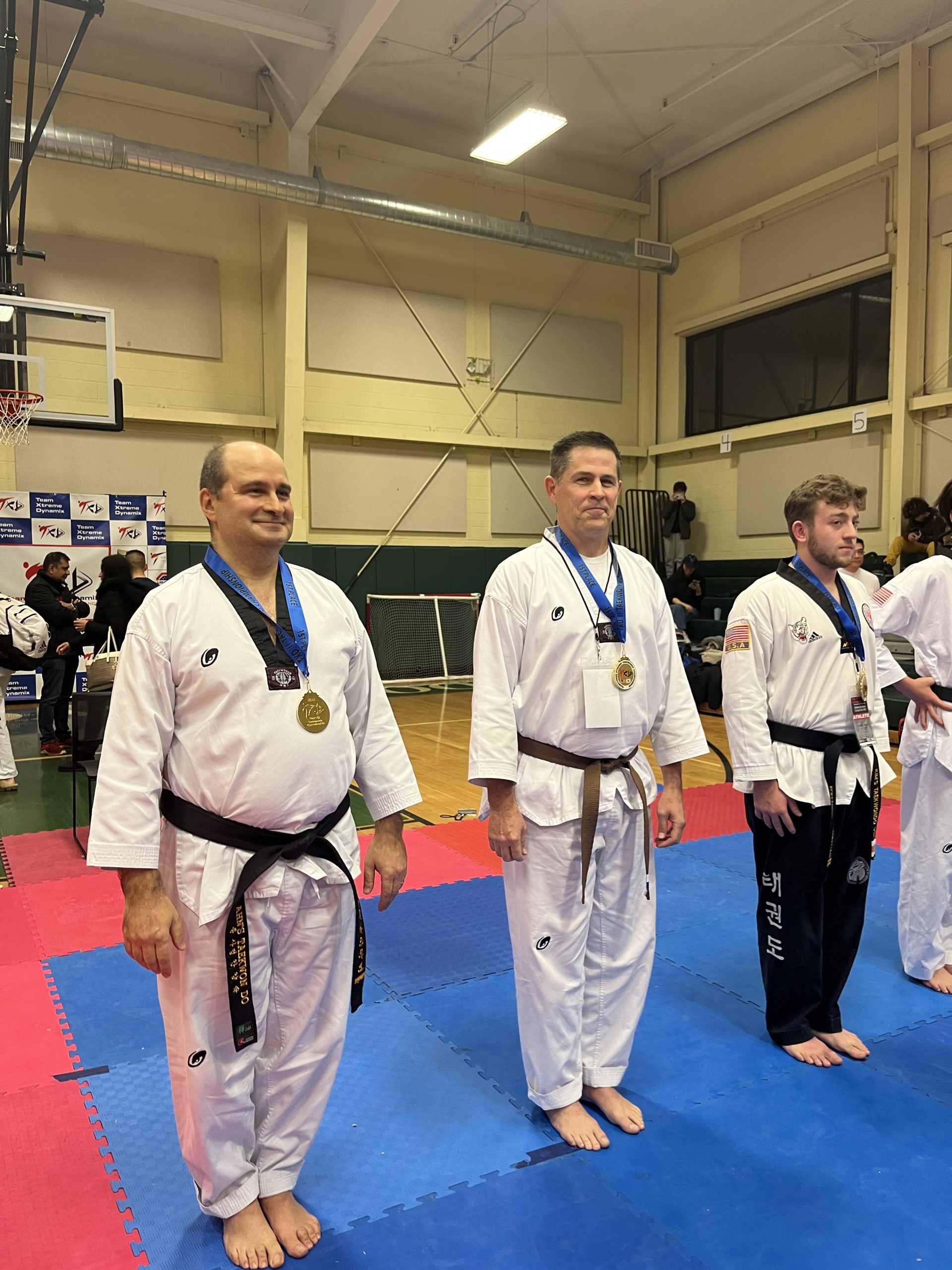 Ahn's Taekwondo medalists on the podium