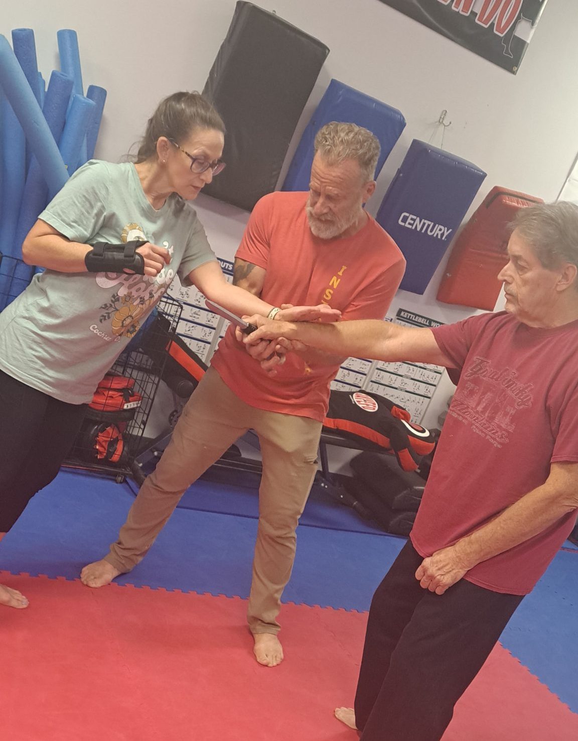 Self-defense students building confidence and skills