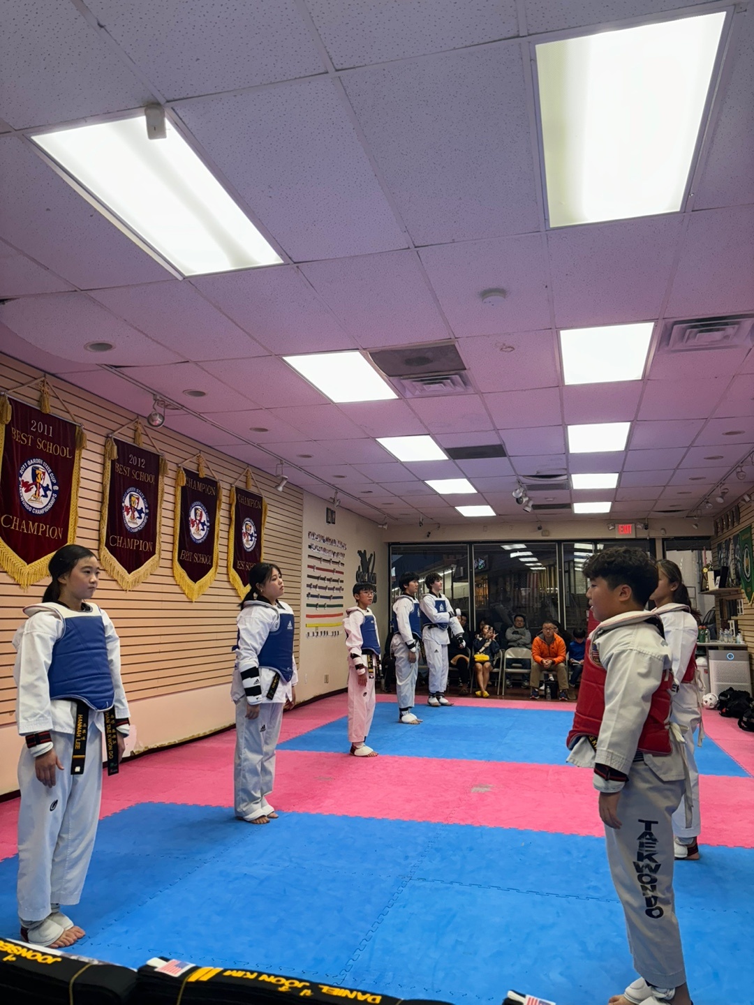 Taekwondo training at the dojang