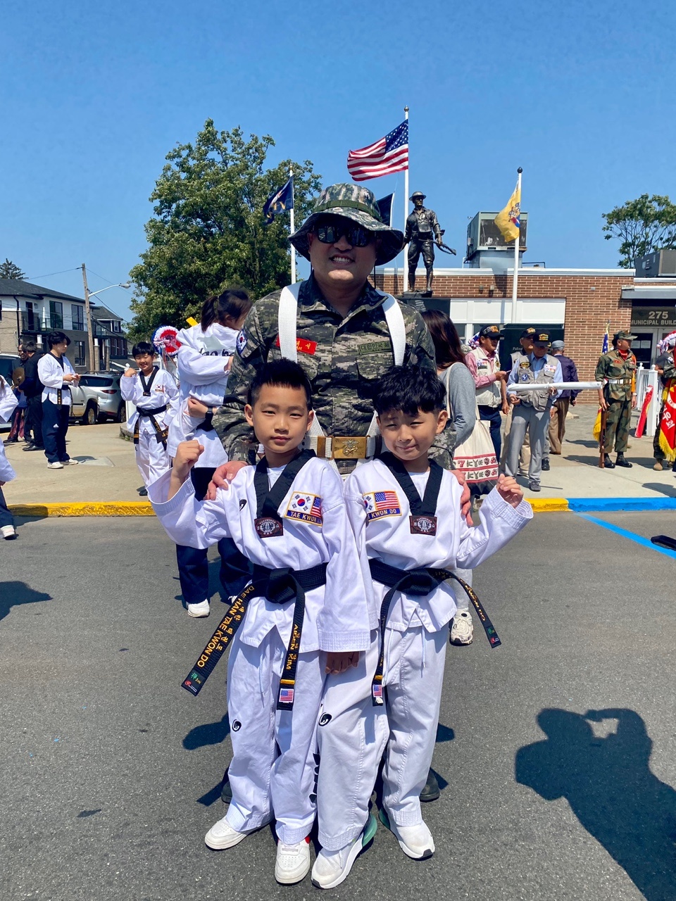 Young students at a community parade