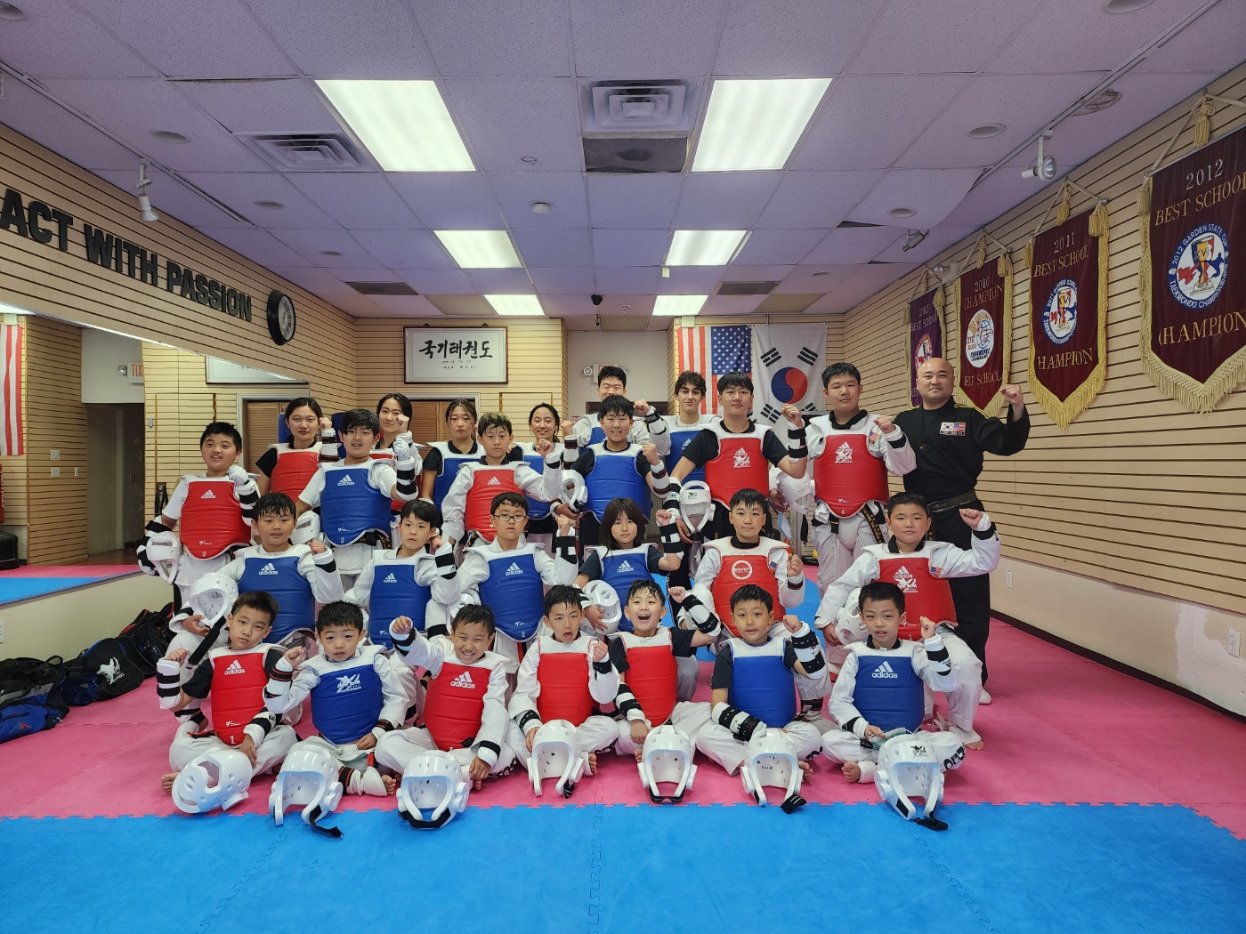 Sparring team group photo in full gear