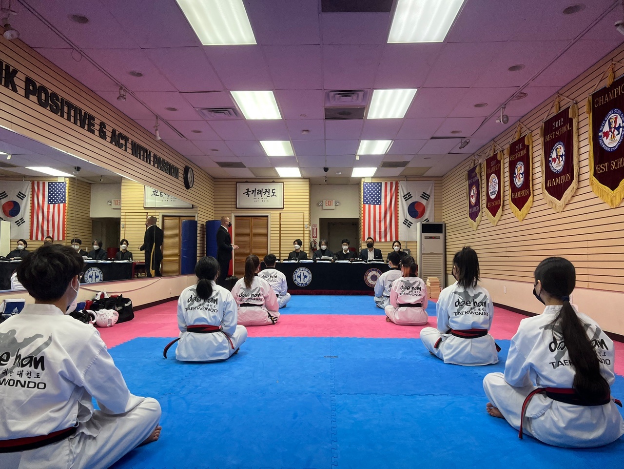 Taekwondo demonstration during class