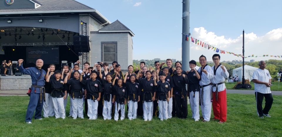 Demo team at an outdoor stage event