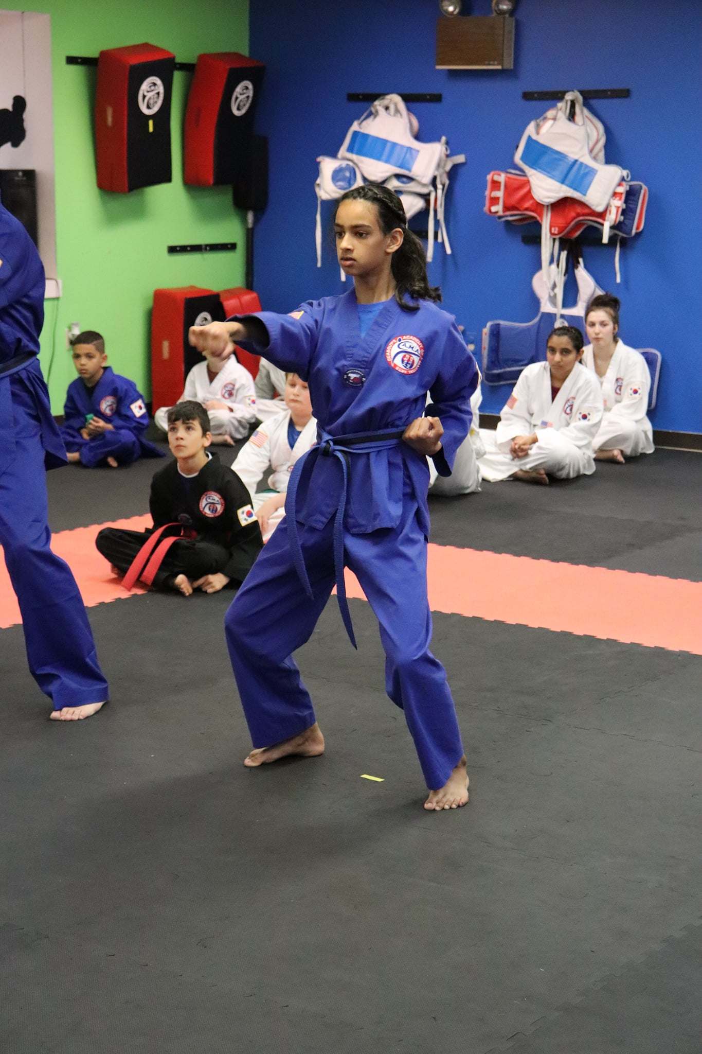 Teen student performing a form at Cuascut’s Academy