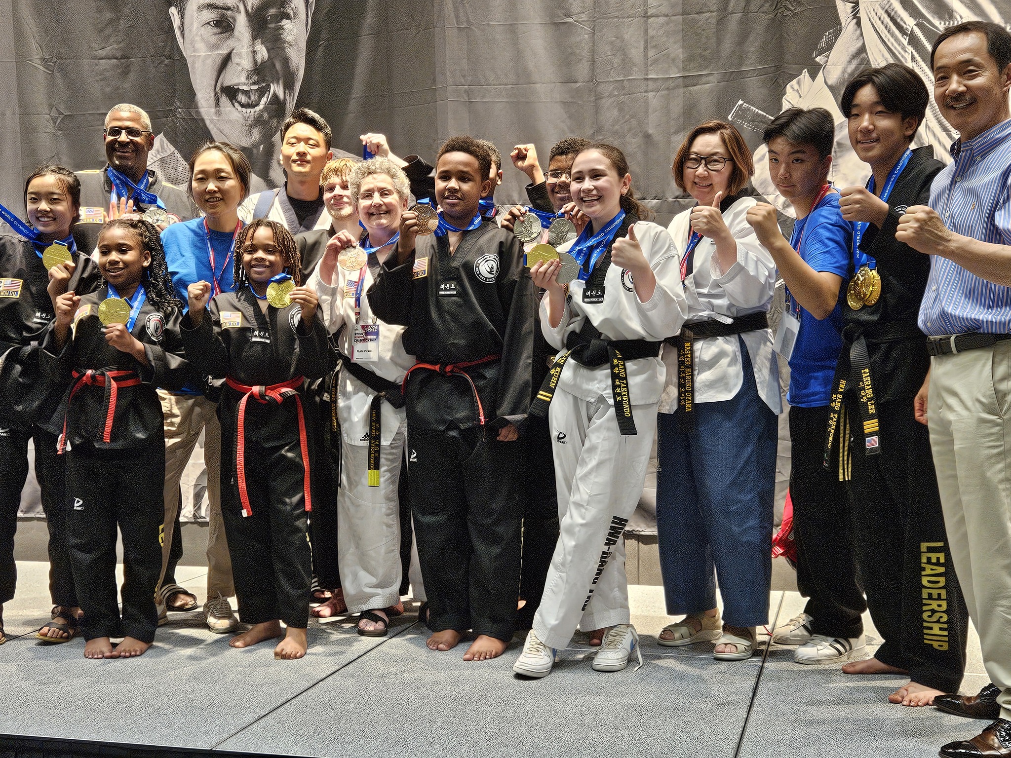 Taekwondo Master Teaching Students