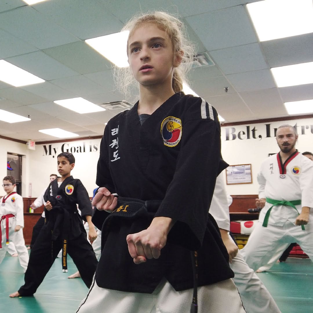 Children training together at Master Jung's World Taekwondo