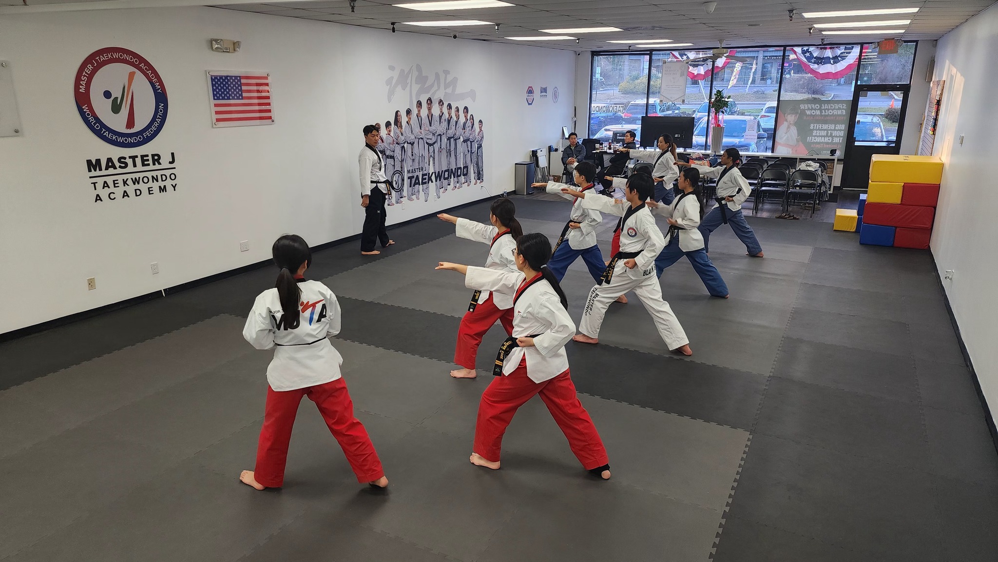 Sport Poomsae Team training together