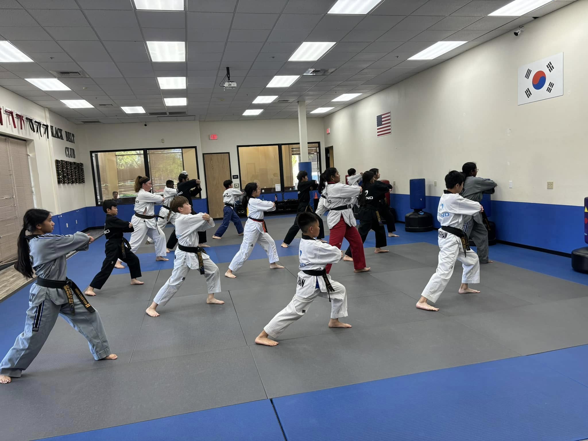 Teens and adults in a Legend Martial Arts class