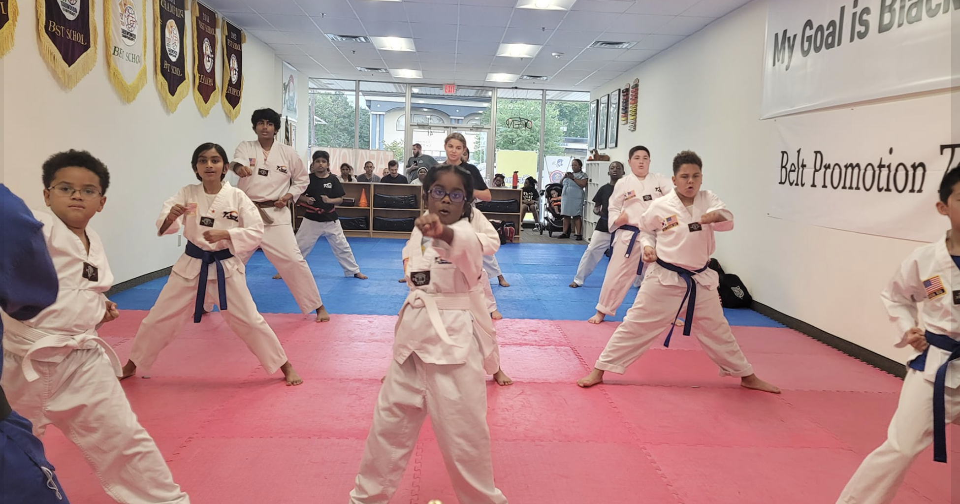 Students training at Dream Taekwondo in Raritan, NJ