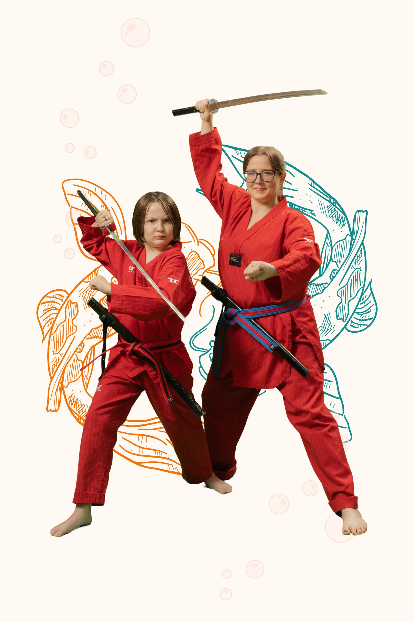 Family martial arts class at Flying Tiger Martial Arts in Garner, NC