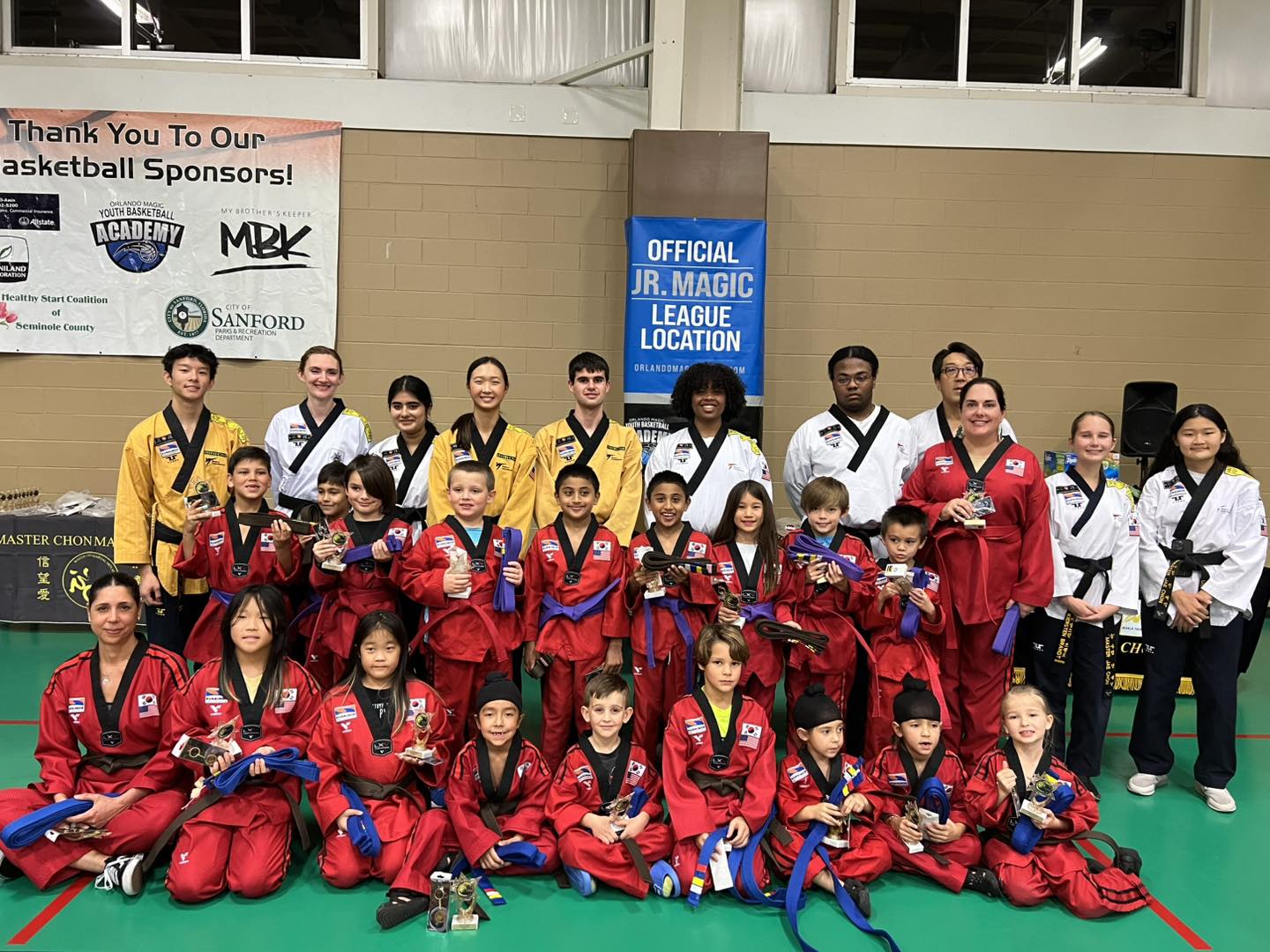 Taekwondo Master Teaching Students