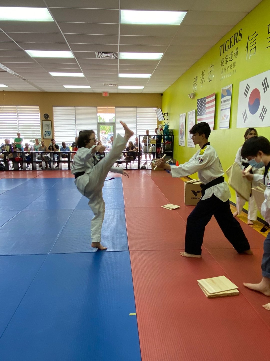 Taekwondo kicking technique at United Tiger Martial Arts in Sanford, FL
