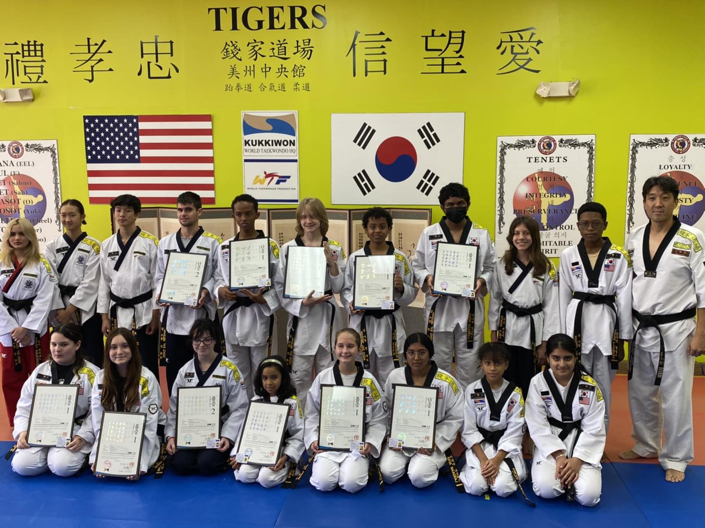 Students practicing discipline at United Tiger Martial Arts in Sanford, FL