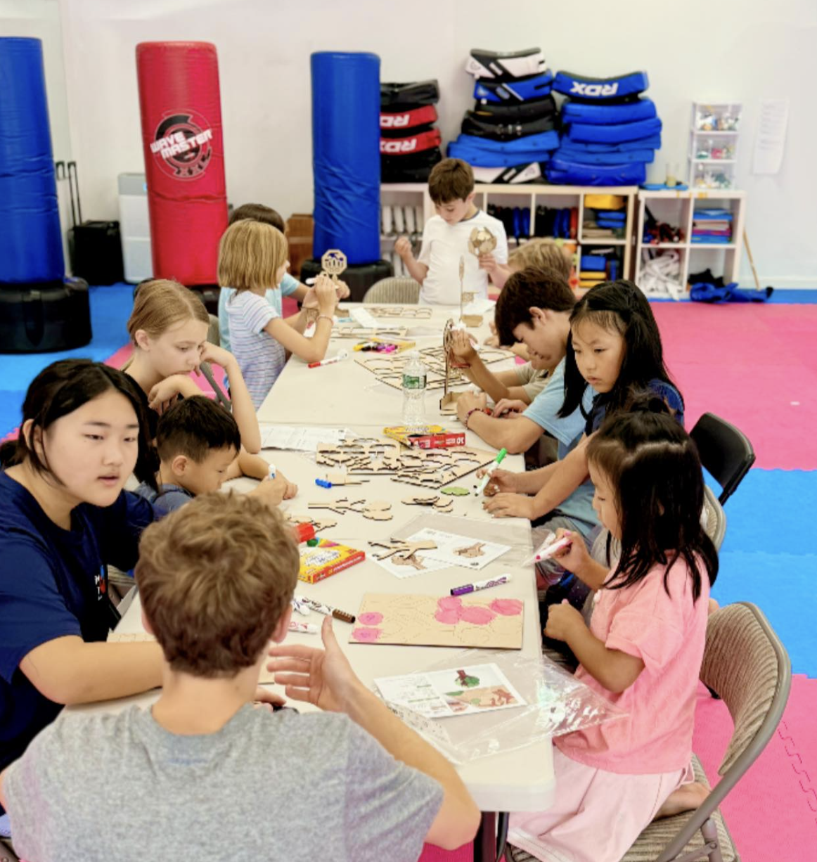 Summer camp arts and crafts at Jeong's World Taekwondo Academy