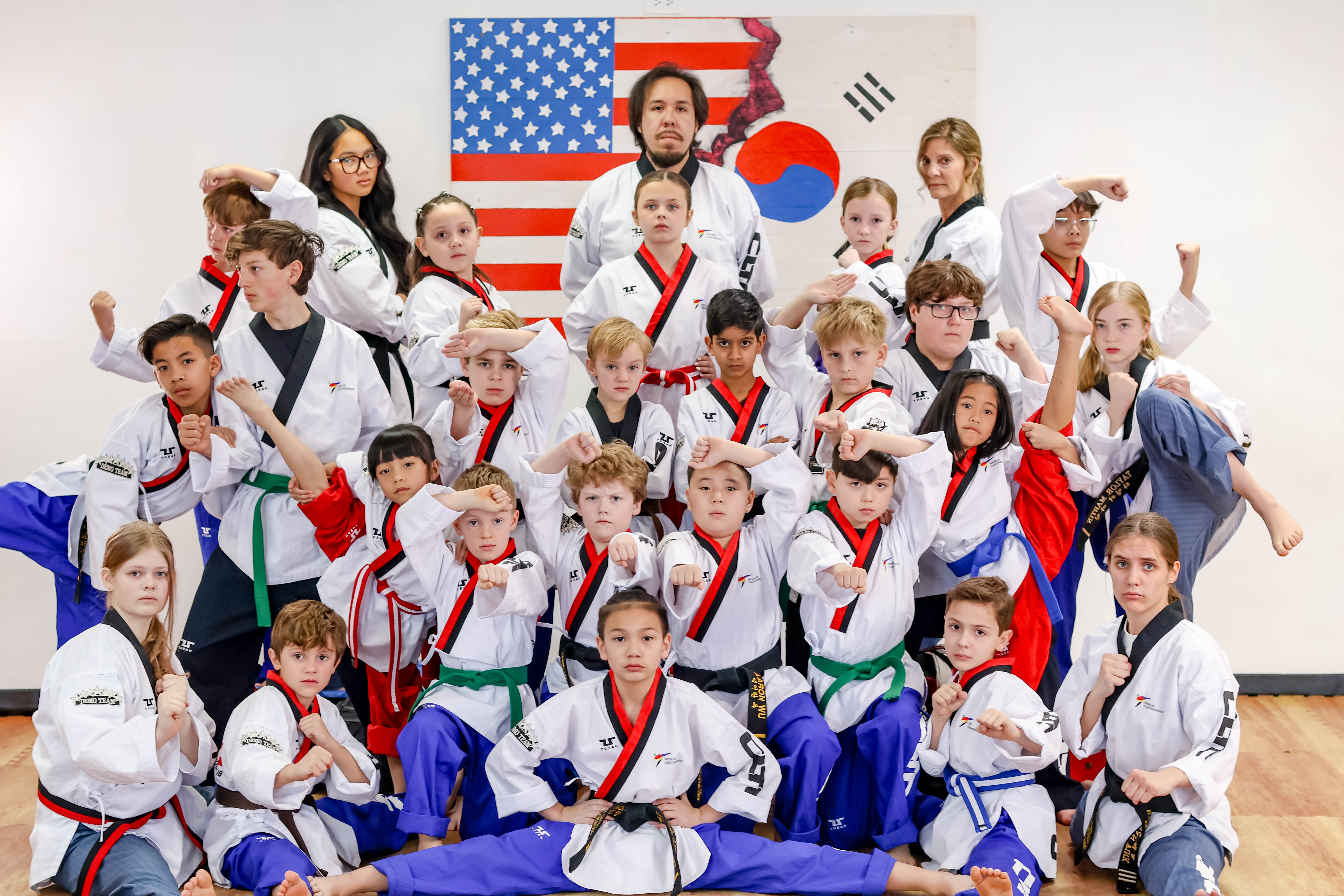 Taekwondo Master Teaching Students