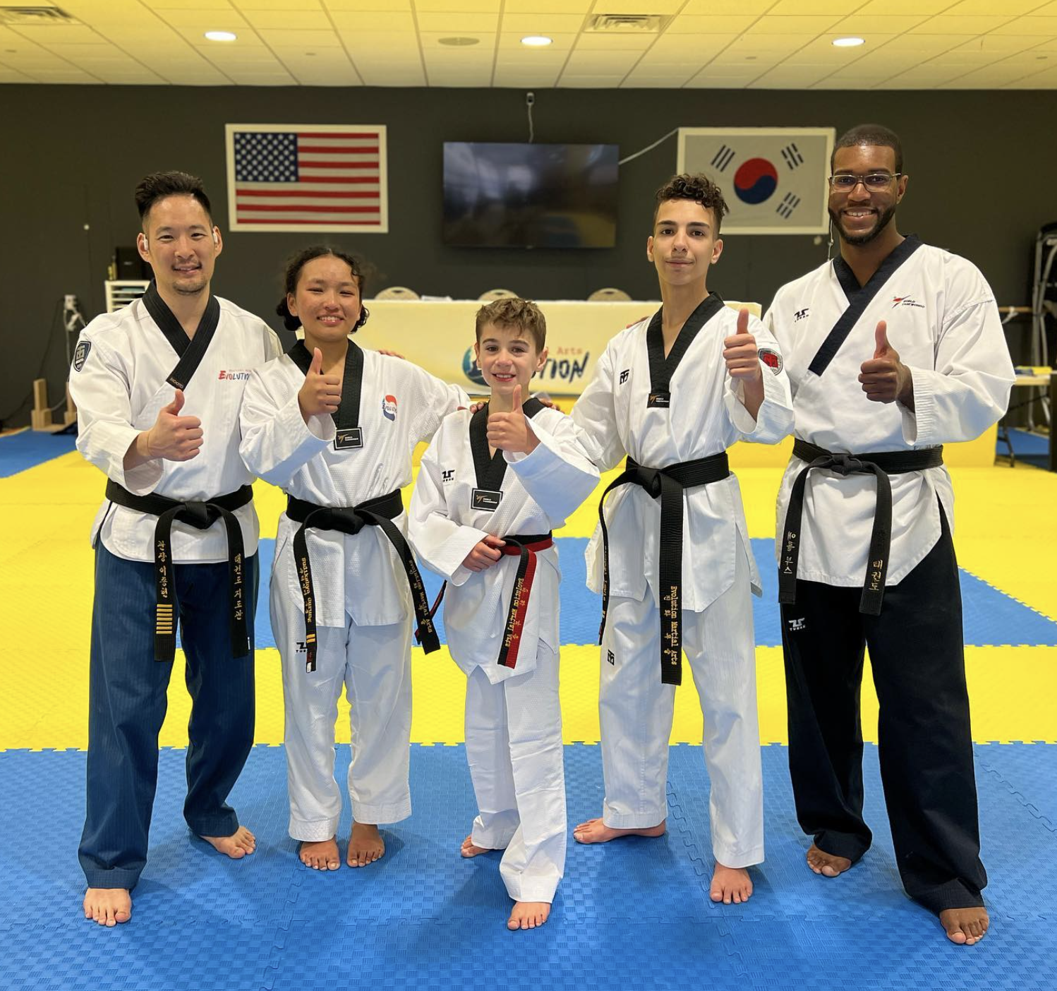 Taekwondo Master Teaching Students