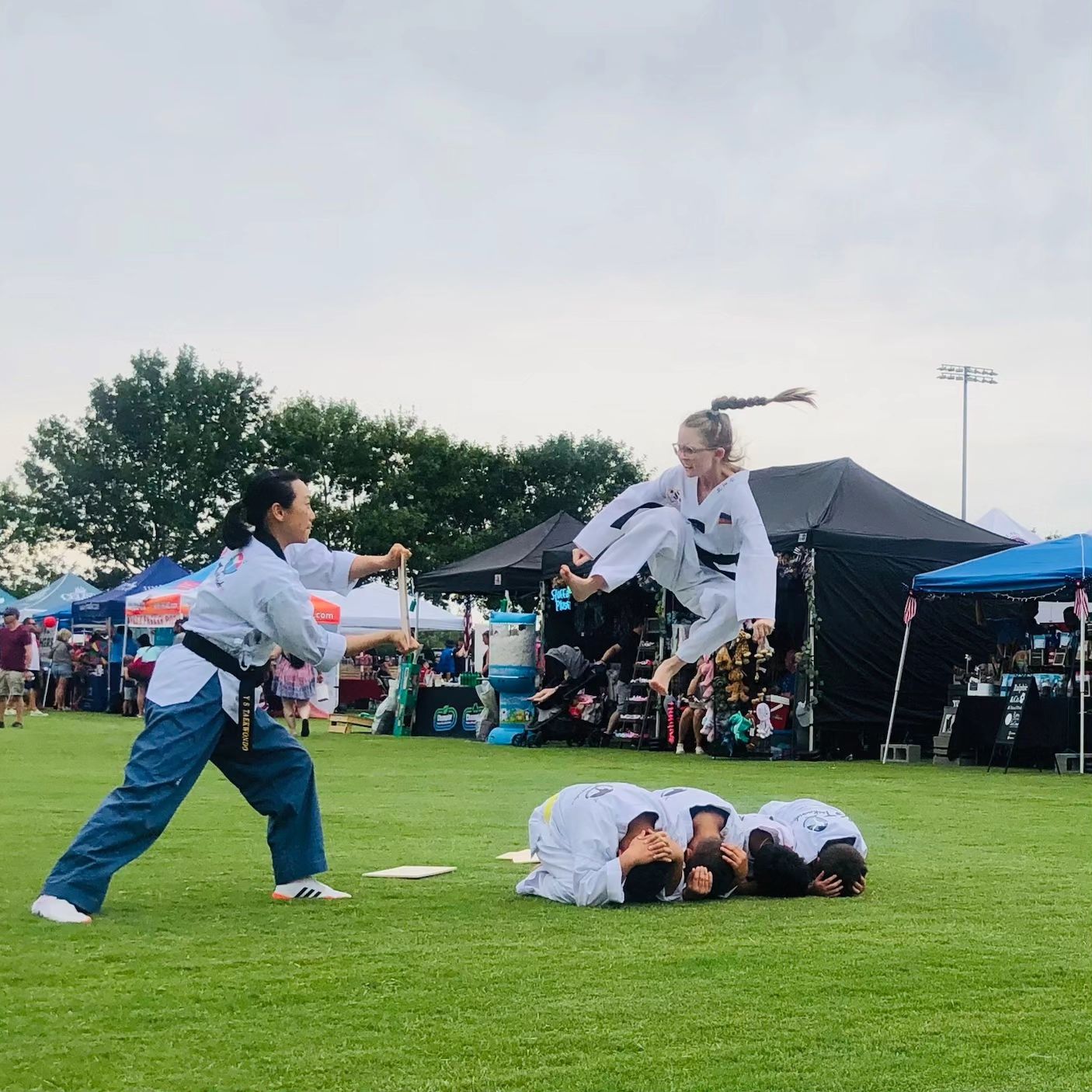 Taekwondo Master Teaching Students