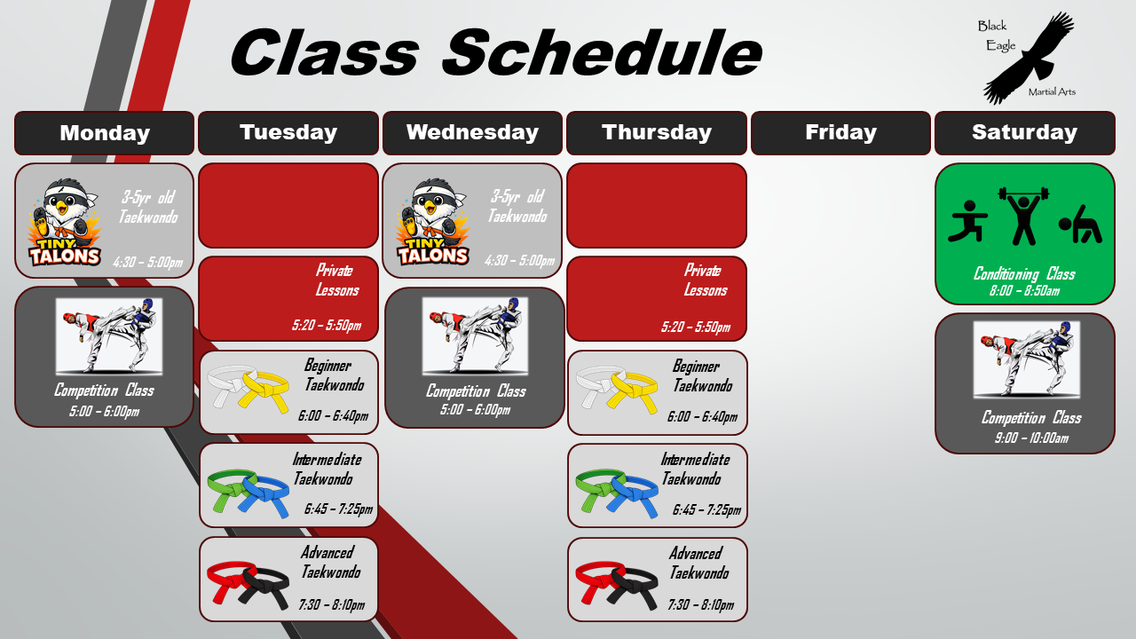 undefined Class Schedule