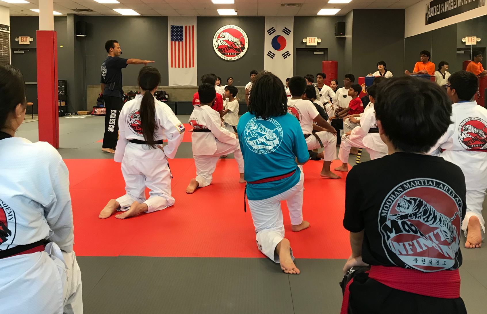 Families bonding through martial arts