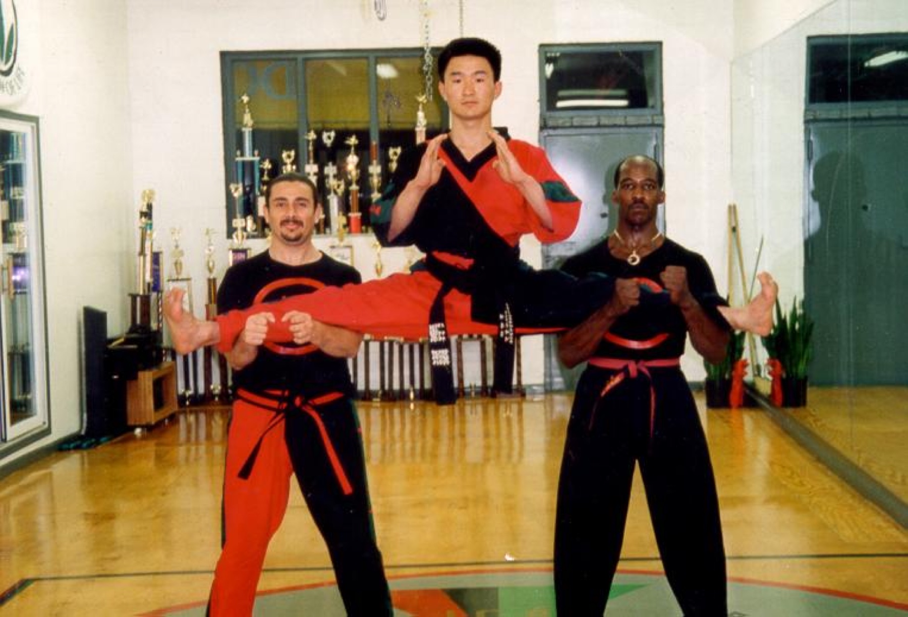 Grandmaster Bae performing a Taekwondo demonstration in the United States