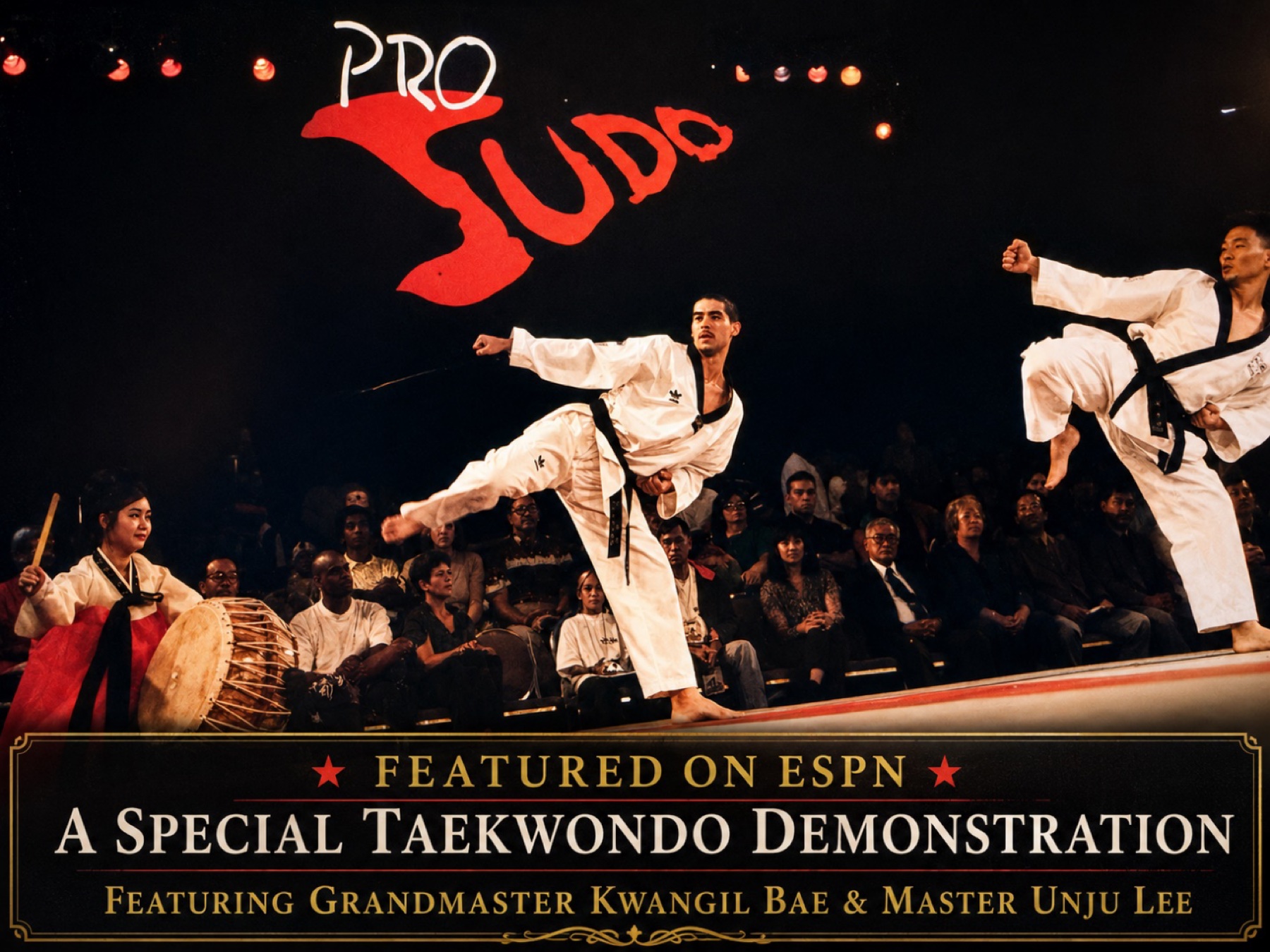 Grandmaster Kwangil Bae and students featured on ESPN in a special Taekwondo demonstration