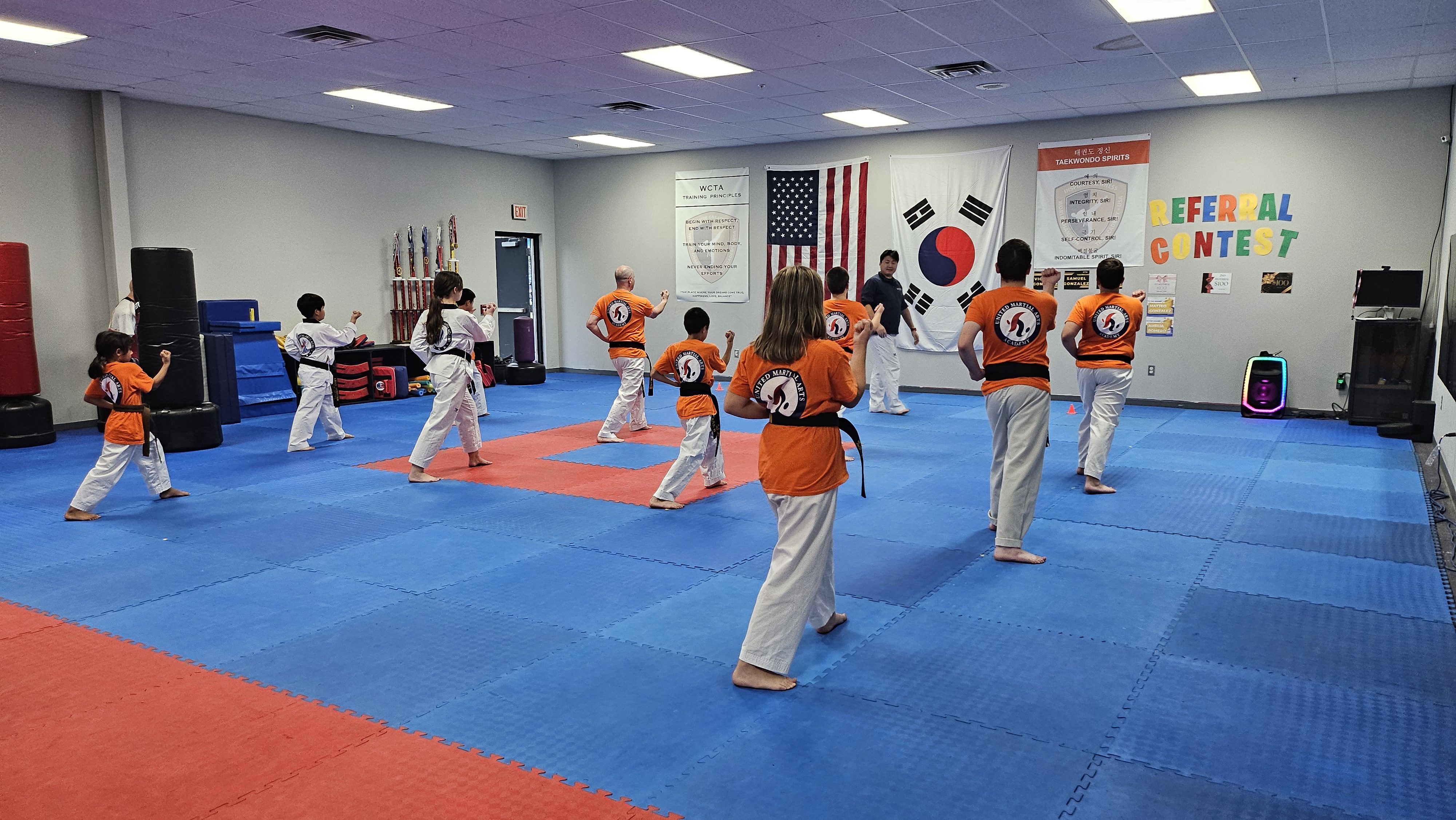 Advanced martial arts training session