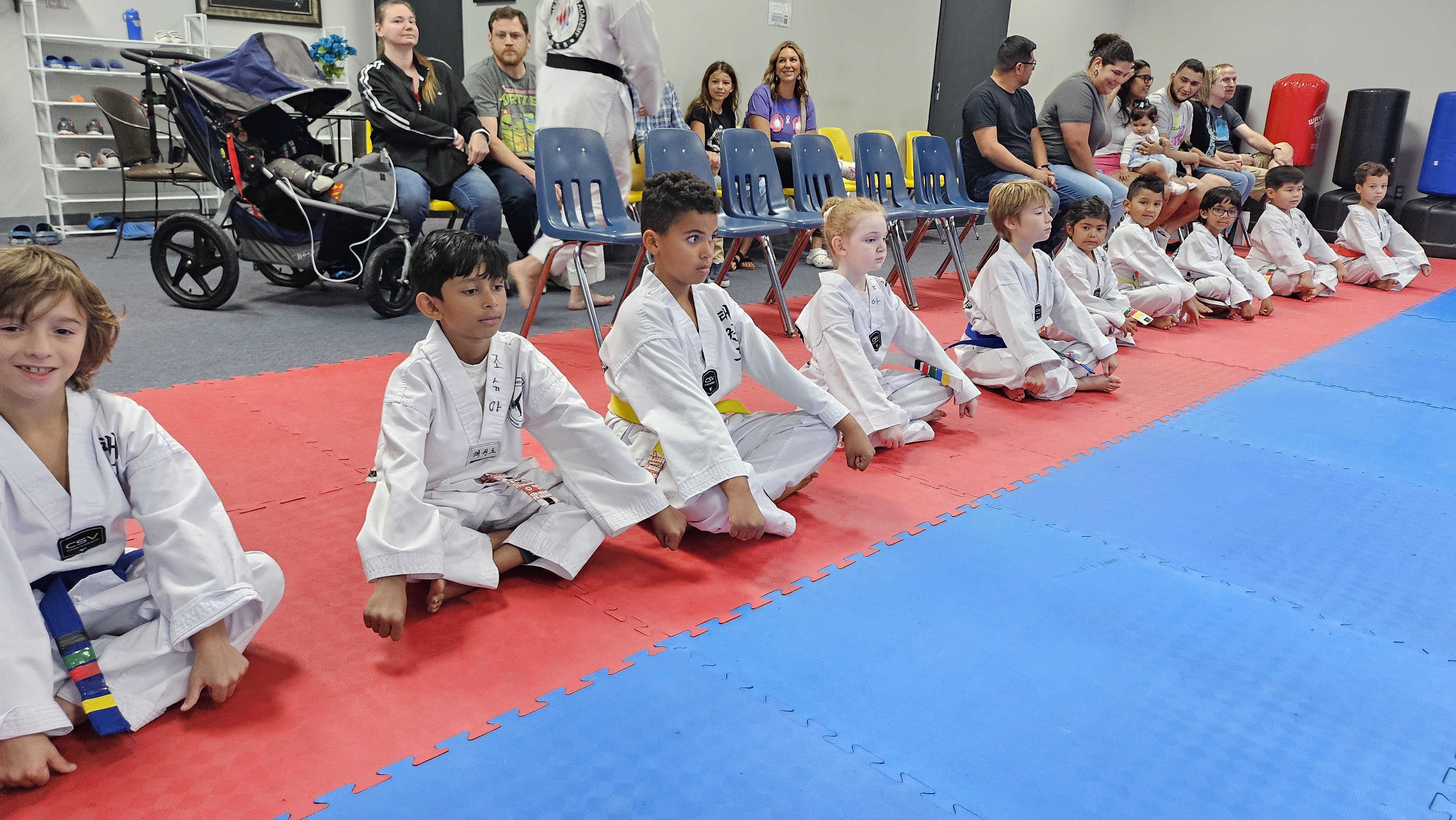 Kids martial arts training session