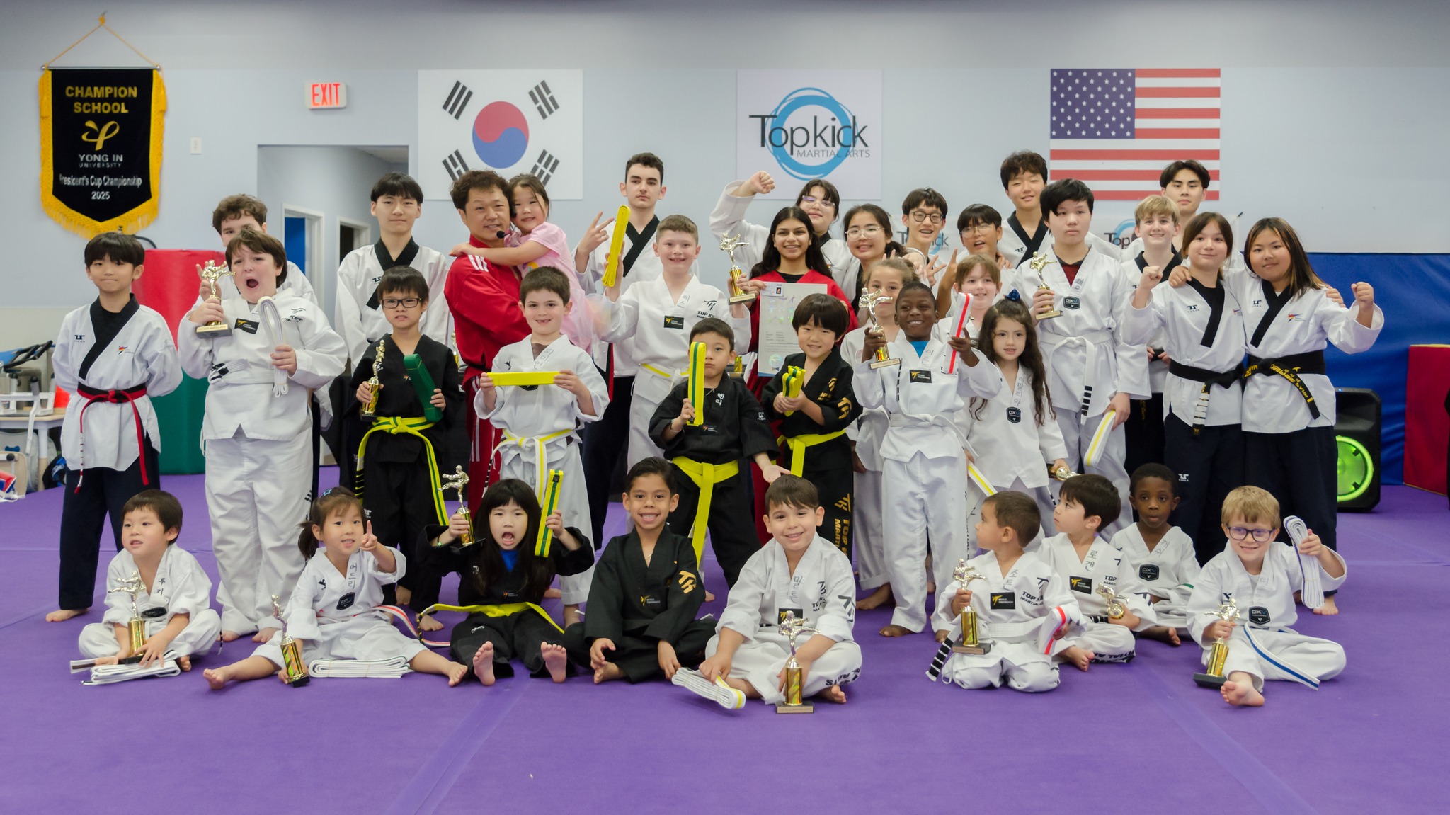 Taekwondo Master Teaching Students
