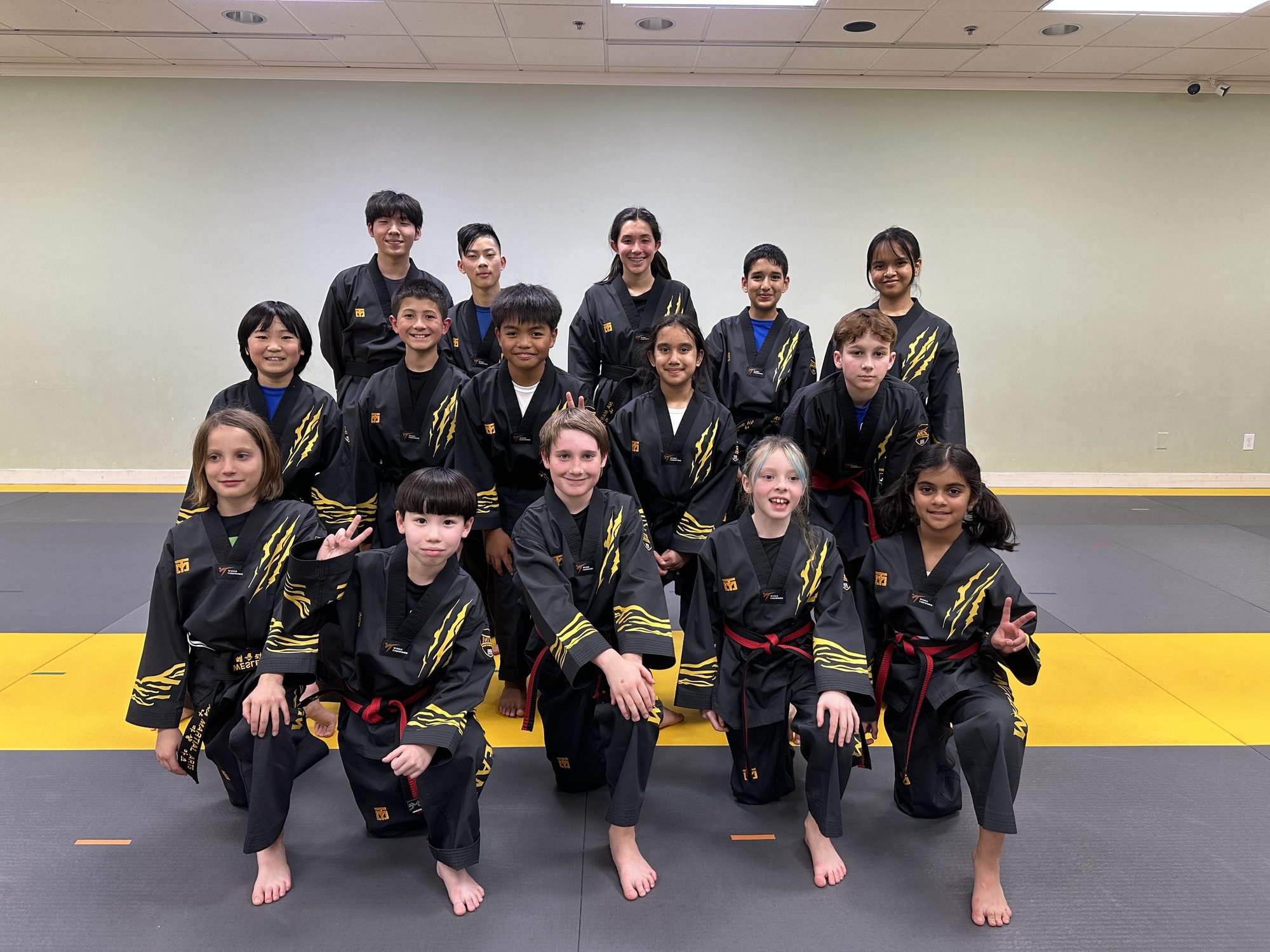 Demo team in black uniforms