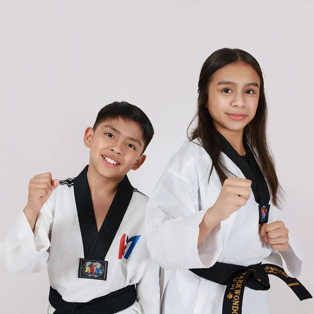 Student practicing self-defense