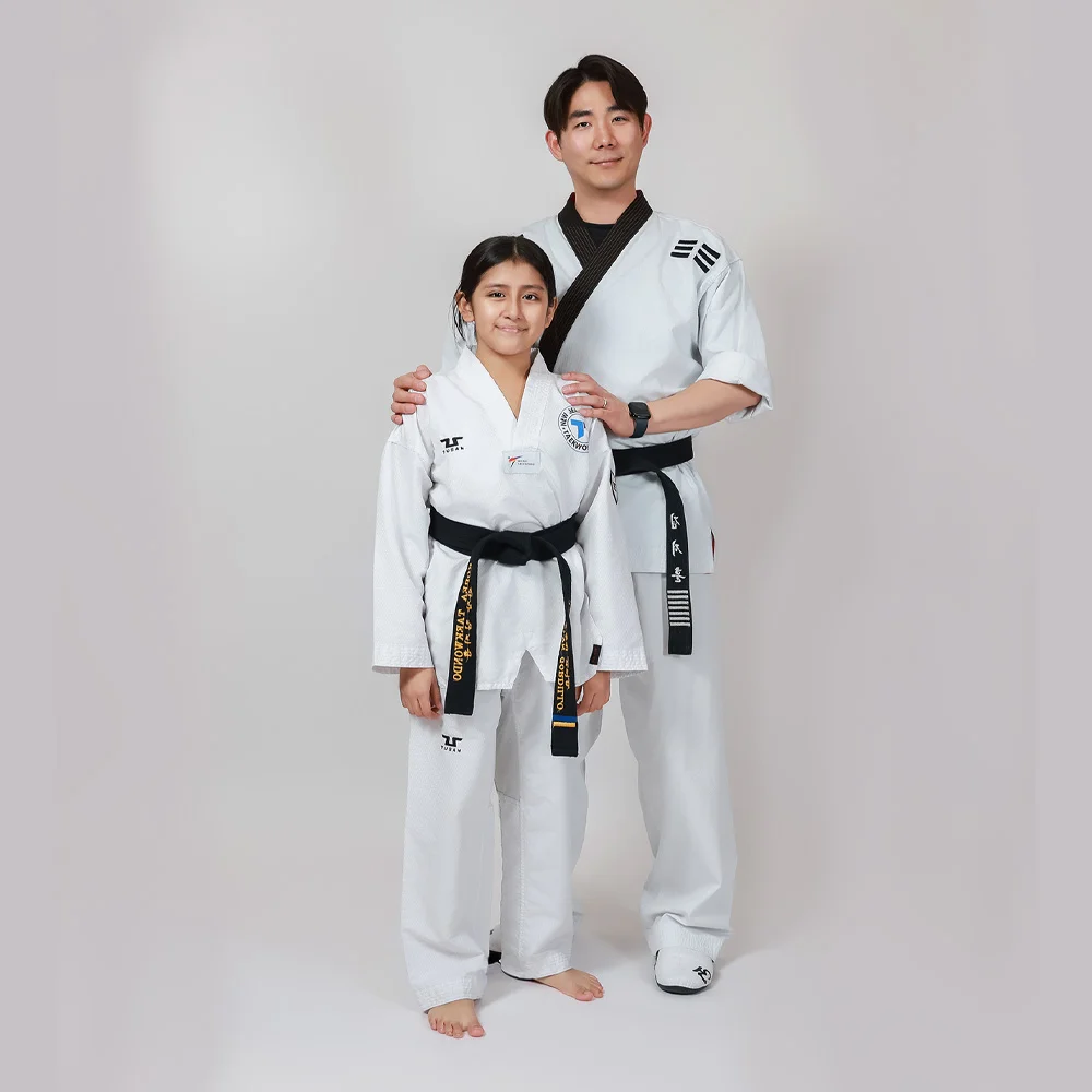 Student with taekwondo uniform
