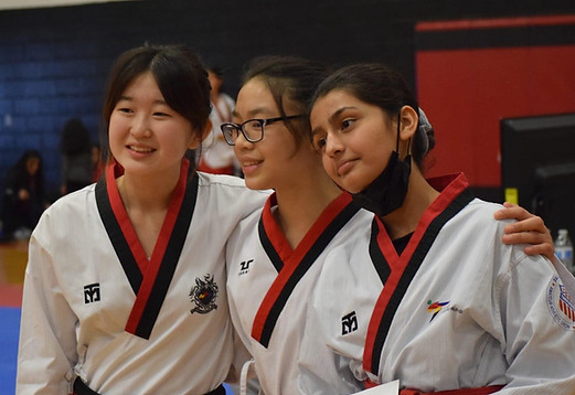Taekwondo instructor teaching technique