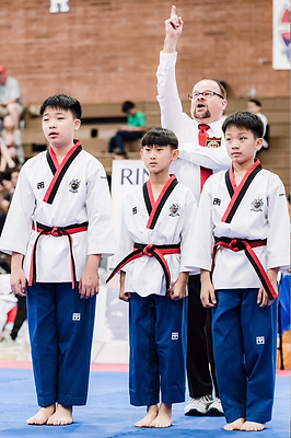 Taekwondo tournament moment