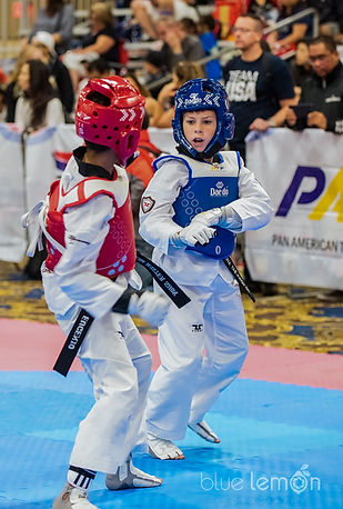 Taekwondo class group activity