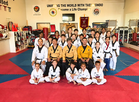 Taekwondo class warm-up routine