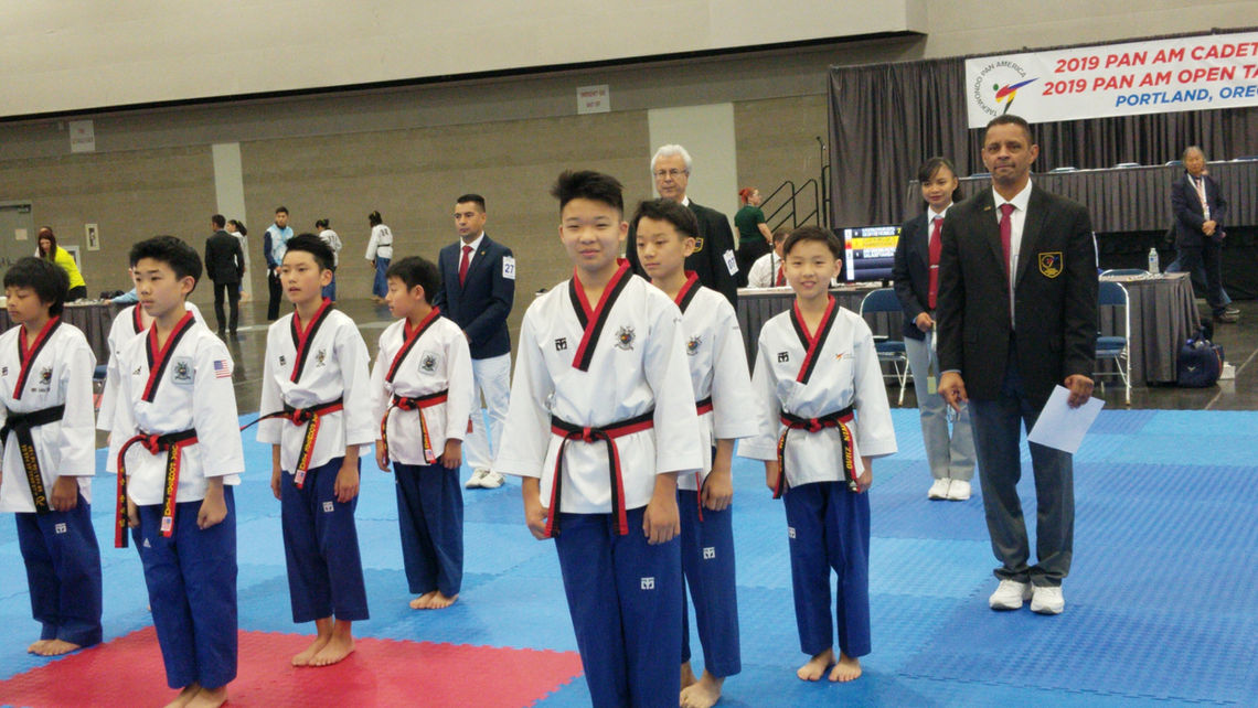 Taekwondo class final bow