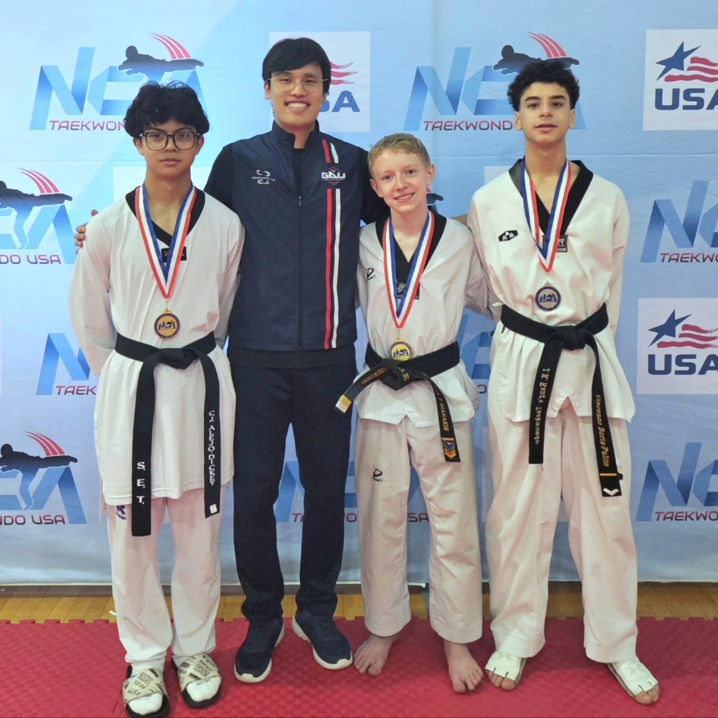Family training together at JK Kang Taekwondo