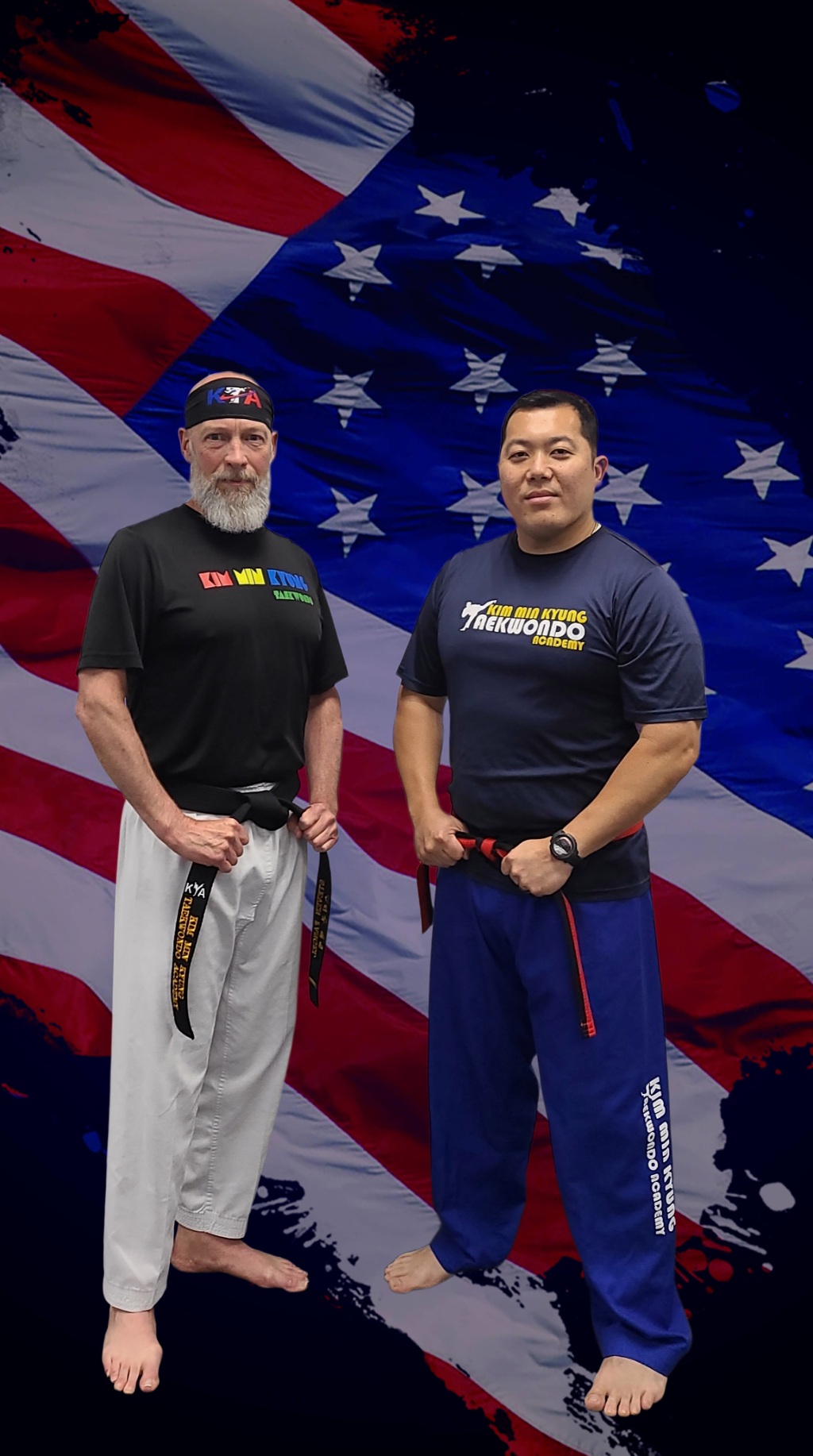 Adults training Taekwondo together at KTA