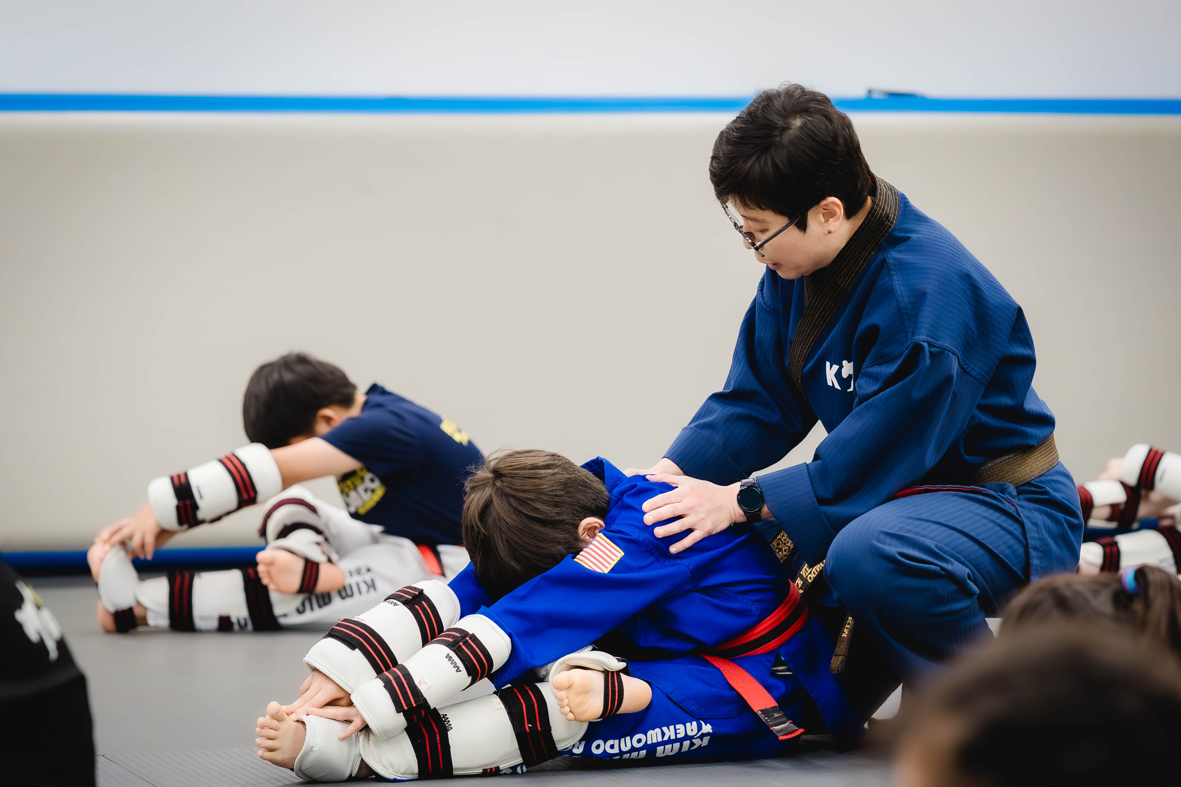 Focused private training session at Kim Min Kyung Taekwondo Academy