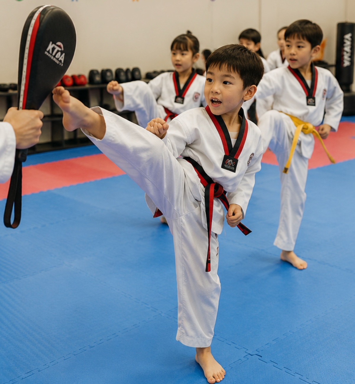 Students studying and training at KTA after school