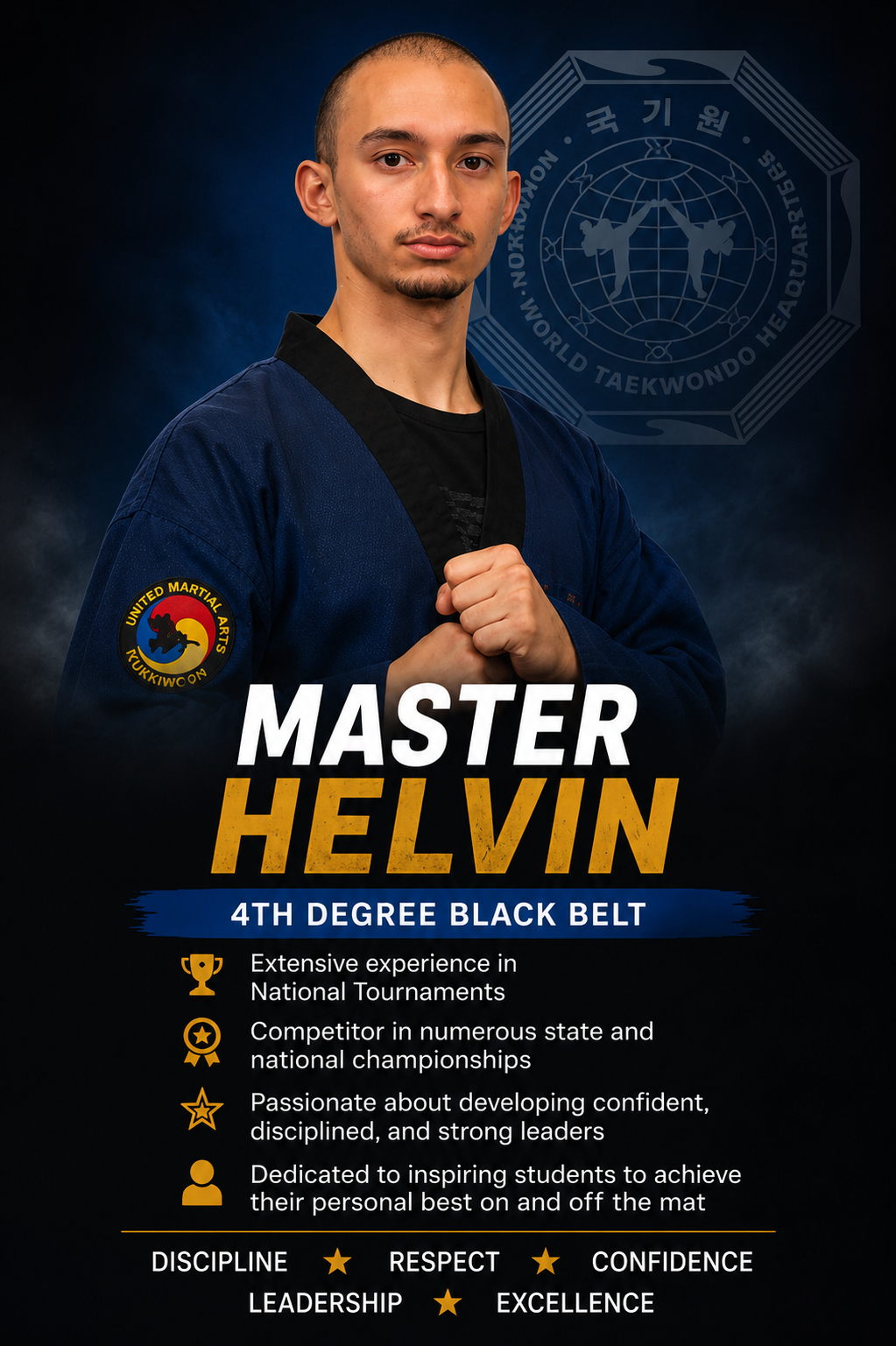 Master Helvin - 4th Degree Black Belt at UMA Taekwondo Family Center