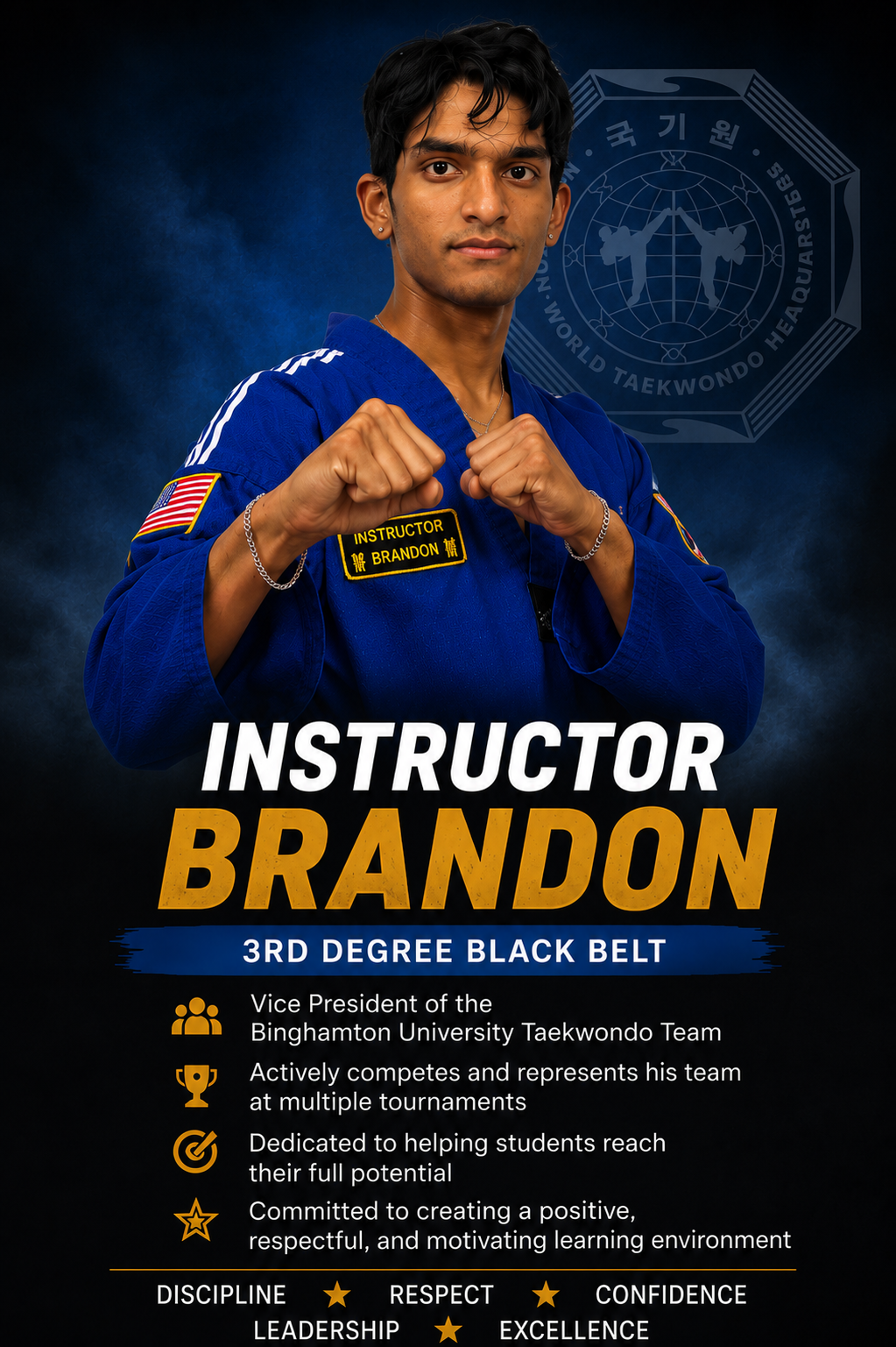 Instructor Brandon - 3rd Degree Black Belt at UMA Taekwondo Family Center