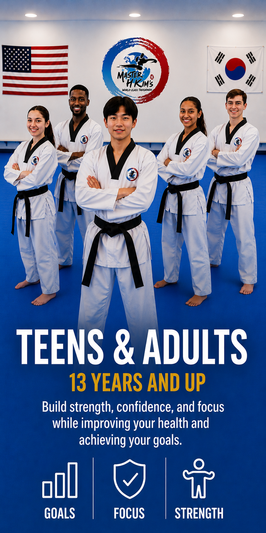 Adults developing strength and skills