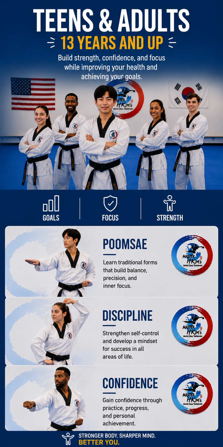 Adults achieving fitness and self-defense goals